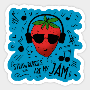 Strawberries Are My Jam Sticker